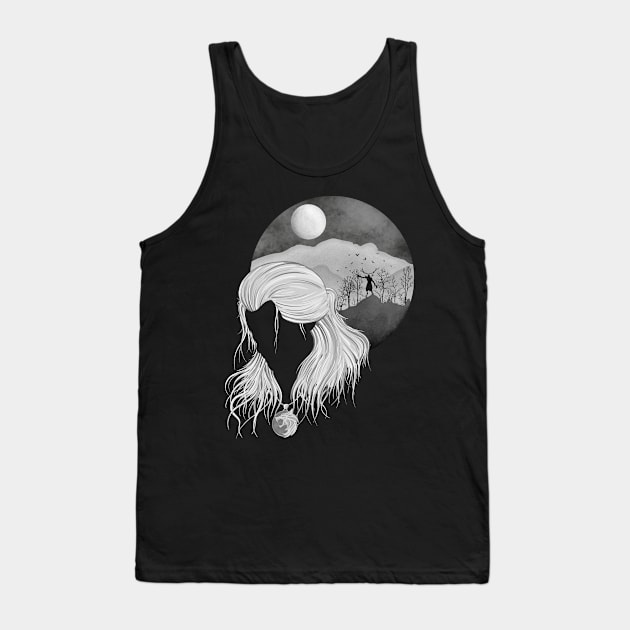 White Wolf Tank Top by Glassstaff